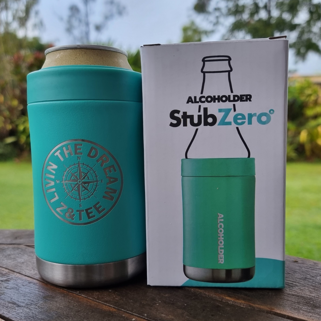 StubZero Seafoam Green Can & Bottle Stubby Cooler - Z&Tee Z and TEE alcoholder brumate DAD lastchance stanley swig yeti