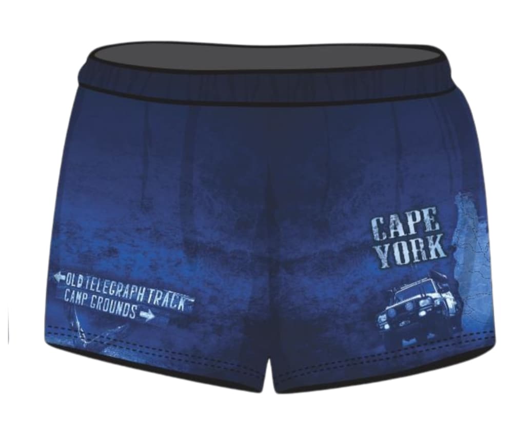 Rugby Shorts | Cape York Blue Tele Trek ★Pre-Order★ Z and TEE 4x4 blue cape york Fishing shorts KID'S DESIGNS MEN'S DESIGNS quick dry