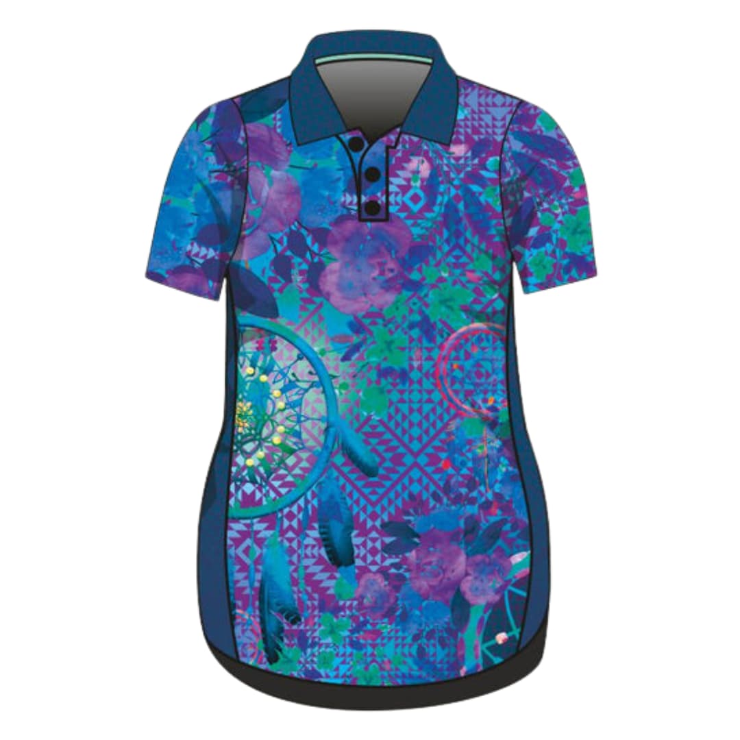 Western | Aztec Dreamcatcher Purple Lifestyle Fishing Dress ★Pre-Order★ Z and TEE Aztec Beach Dress blue COUNTRY WESTERN DESIGNS Floral GIRL'S DESIGNS Matching Shirt Matching shorts POCKETS purple quick dry SUN SAFE UPF