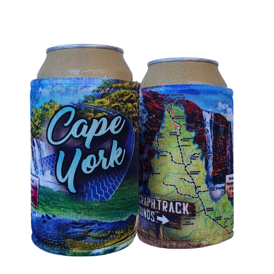 Cooler | Blue Cape York Tour Z and TEE Accessory Aussie Aussie Map Australiana blue can cooler cape york stubby cooler