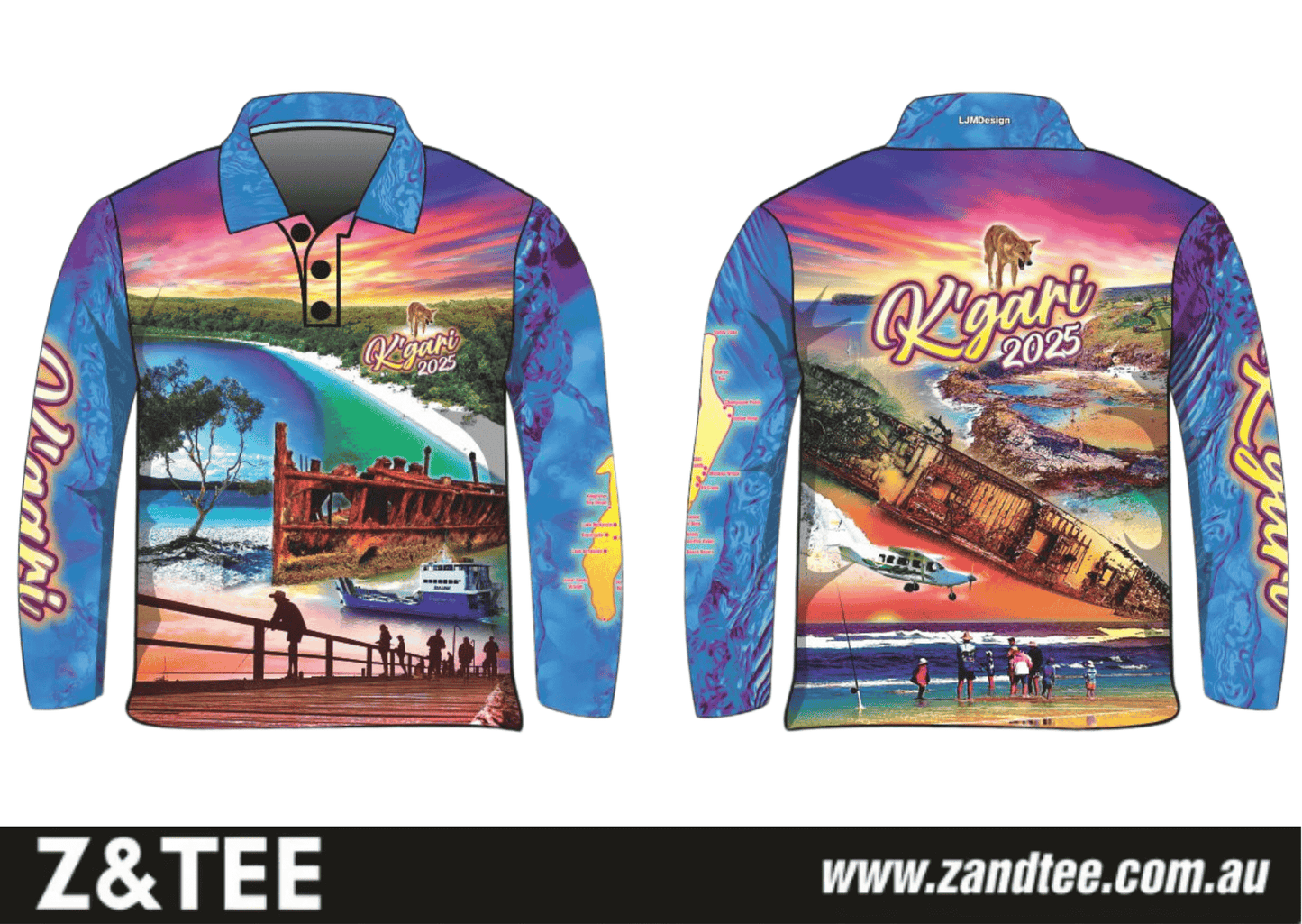 Fraser Island | K'gari (Fraser Island) Adventure Purple Fishing Shirt (2025) ★Pre-Order★ Z and TEE 4x4 boy boys camping FRASER ISLAND DESIGNS K'gari MEN'S DESIGNS New Design Preorder quick dry spo-default spo-disabled sun sun shirt sun shirts sunsafe travel uv Womens