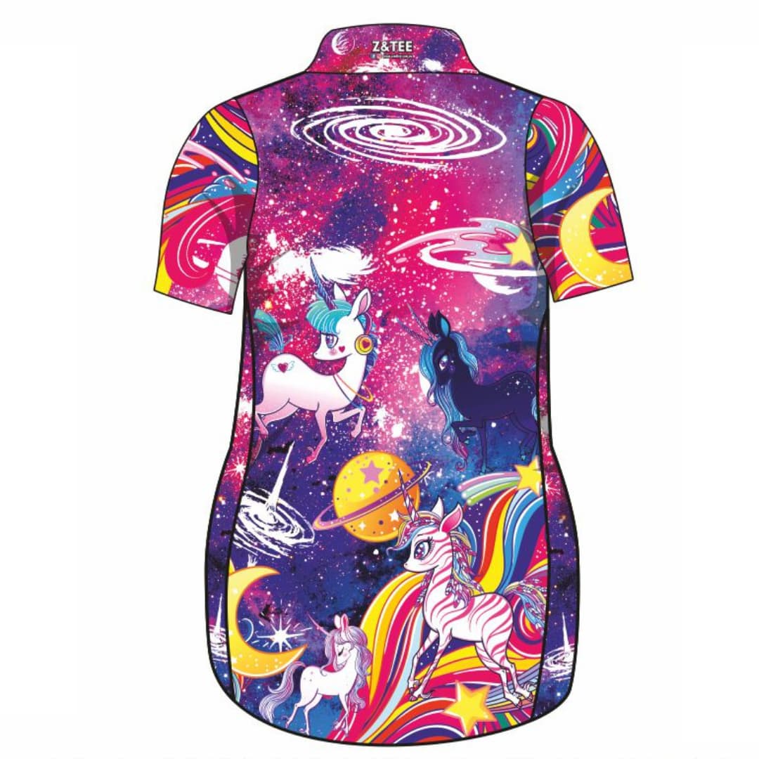 Kids | Cosmic Unicorn Stardust Pink Lifestyle Fishing Dress ★Pre-Order★ Z and TEE Beach Dress Cosmic GIRL'S DESIGNS KIDS Matching Shirt pink POCKETS purple quick dry rainbow SUN SAFE Unicorns UPF WOMEN'S DESIGNS