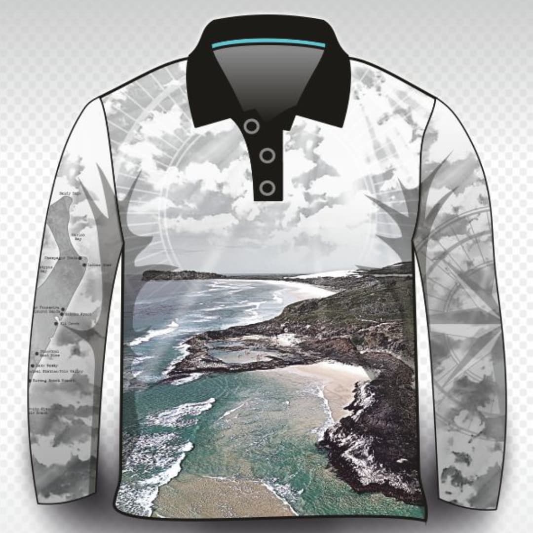 Fraser Island | Escape Explore K'gari (Fraser Island) Fishing Shirt ★Pre-Order★ Z and TEE 4x4 boy boys camping fishing FRASER ISLAND DESIGNS K'gari men mens Preorder quick dry spo-default spo-disabled sun sun shirt sun shirts sunsafe travel uv