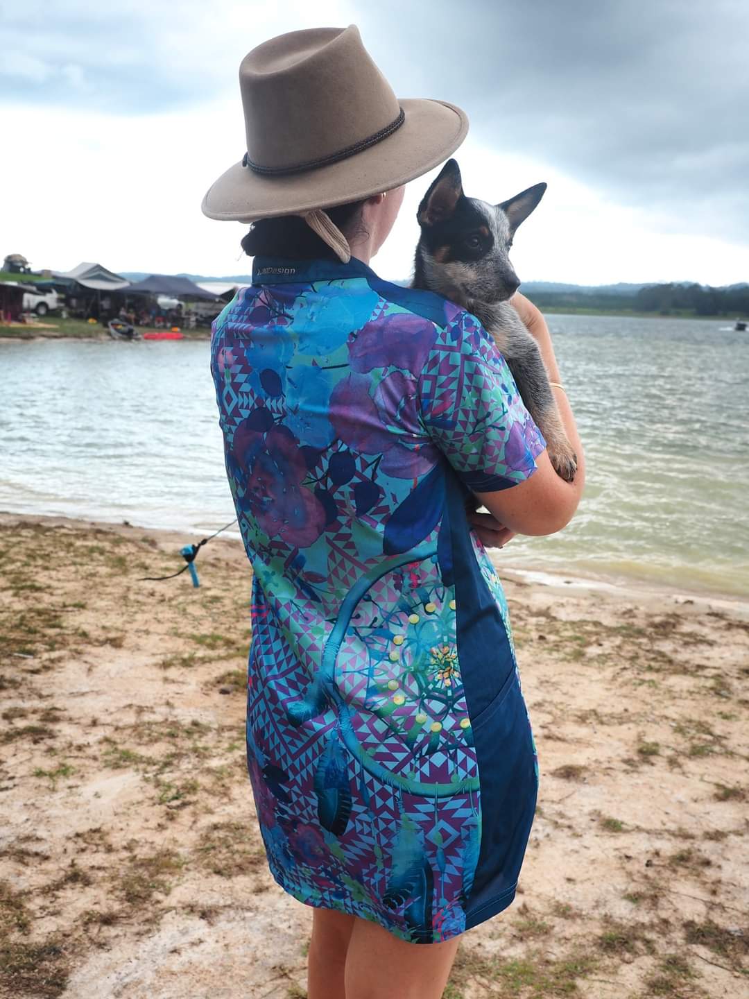 Western | Aztec Dreamcatcher Purple Lifestyle Fishing Dress Z and TEE Aztec Beach Dress blue COUNTRY WESTERN DESIGNS Floral GIRL'S DESIGNS Matching shirt Matching Shorts POCKETS purple quick dry SUN SAFE UPF WOMEN'S DESIGNS