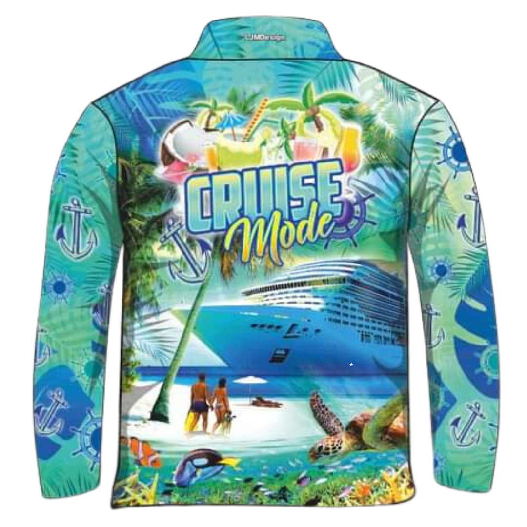 Cruise | Cruise Mode Fishing Shirt ★Pre-Order★ Z and TEE anchor BOYS DESIGNS cruise FISH GIRL'S DESIGNS KIDS MEN'S DESIGNS mens quick dry ship SUN SAFE TROPICAL DESIGNS turtle UPF WOMEN'S DESIGNS womens