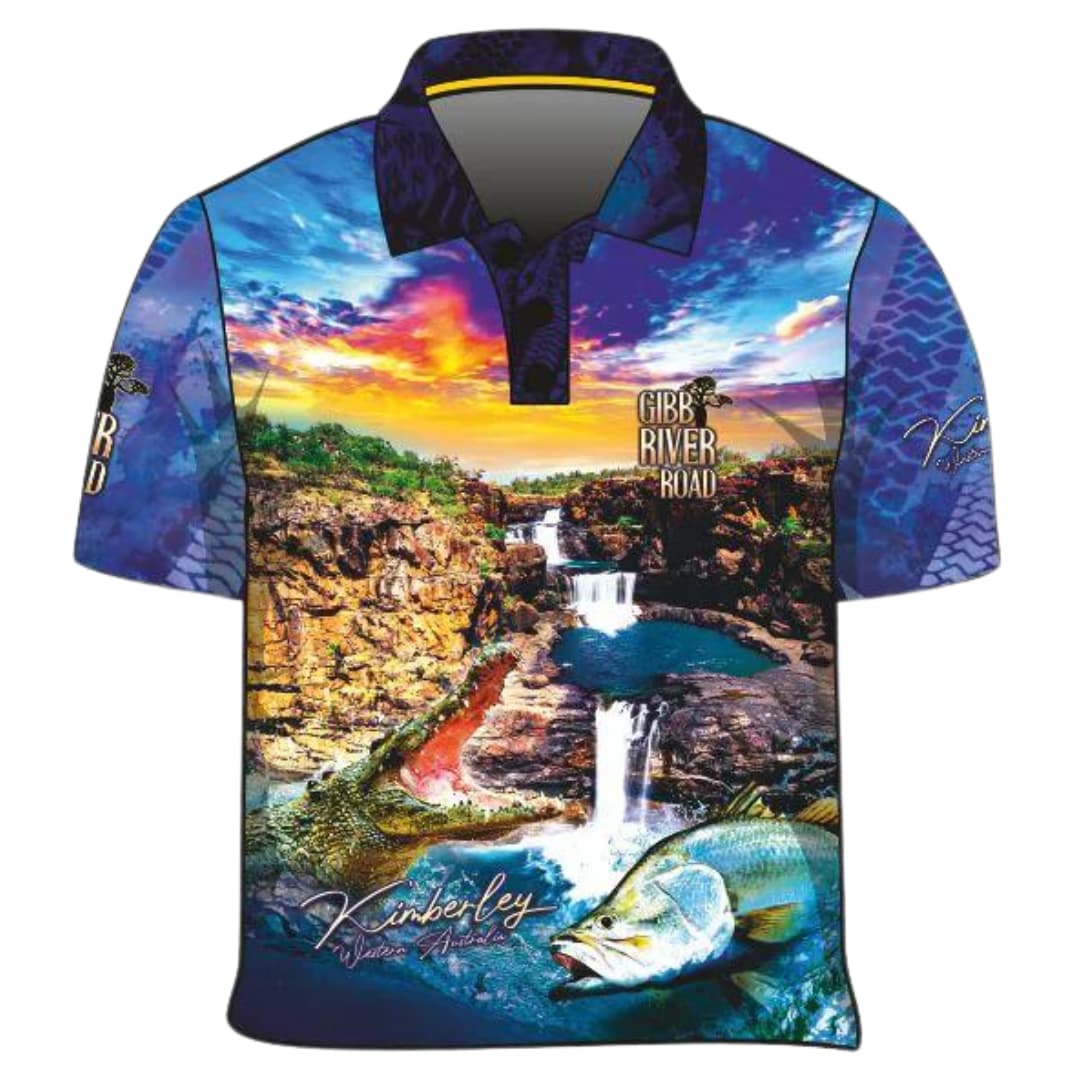 Gibb River Road | Western Australia Blue Fishing Shirt ★Pre-Order★ Z and TEE camping fishing FISHING SHIRT mens Preorder quick dry spo-default spo-disabled sun sun shirts sunsafe tip travel uv womens