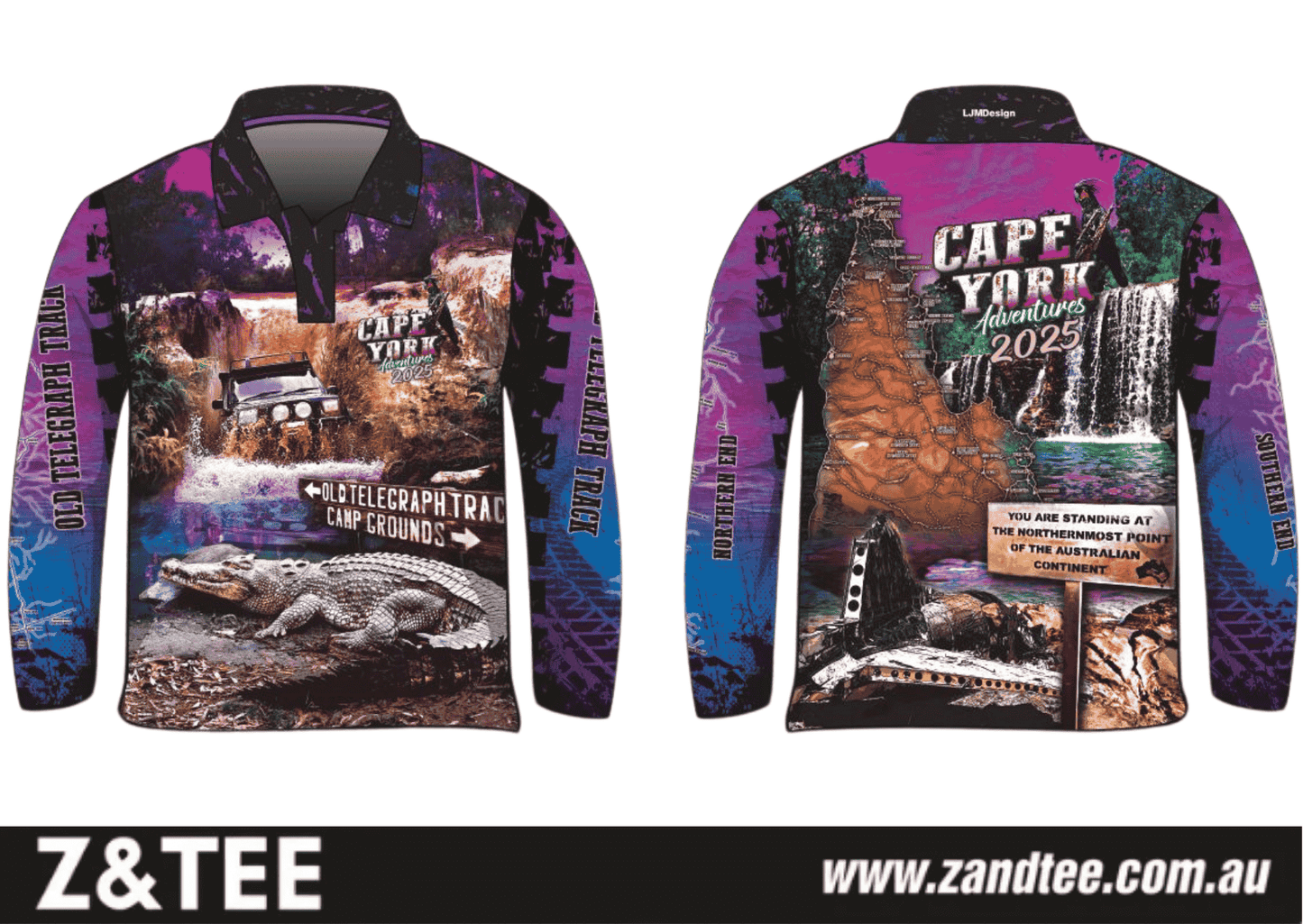 Cape York | Gunshot Croc Purple Fishing Shirt (2025) ★Pre-Order★ Z and TEE 4x4 cape york Croc GIRL'S DESIGNS New Design purple quick dry SUN SAFE tip UPF WOMEN'S DESIGNS womens
