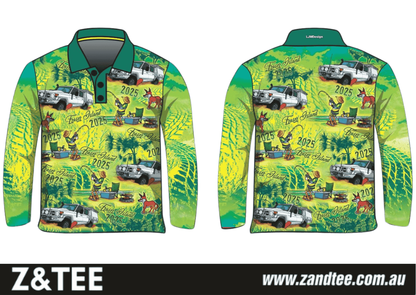 Fraser Island | Beer Bogs & BBQ Fraser Island (K'gari) Fishing Shirt (2025) ★Pre-Order★ Z and TEE 2025 4x4 Aussie Australiana BOYS DESIGNS Fisherman FRASER ISLAND DESIGNS green K'gari KIDS MEN'S DESIGNS mens New Design quick dry SUN SAFE tip UPF