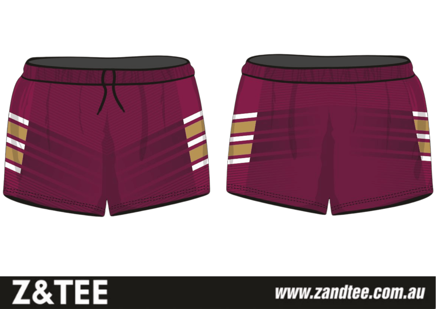 Rugby Shorts | Maroons ★Pre-Order★ Z and TEE COUNTRY WESTERN DESIGNS Fishing shorts KID'S DESIGNS maroon maroons MEN'S DESIGNS New Design quick dry