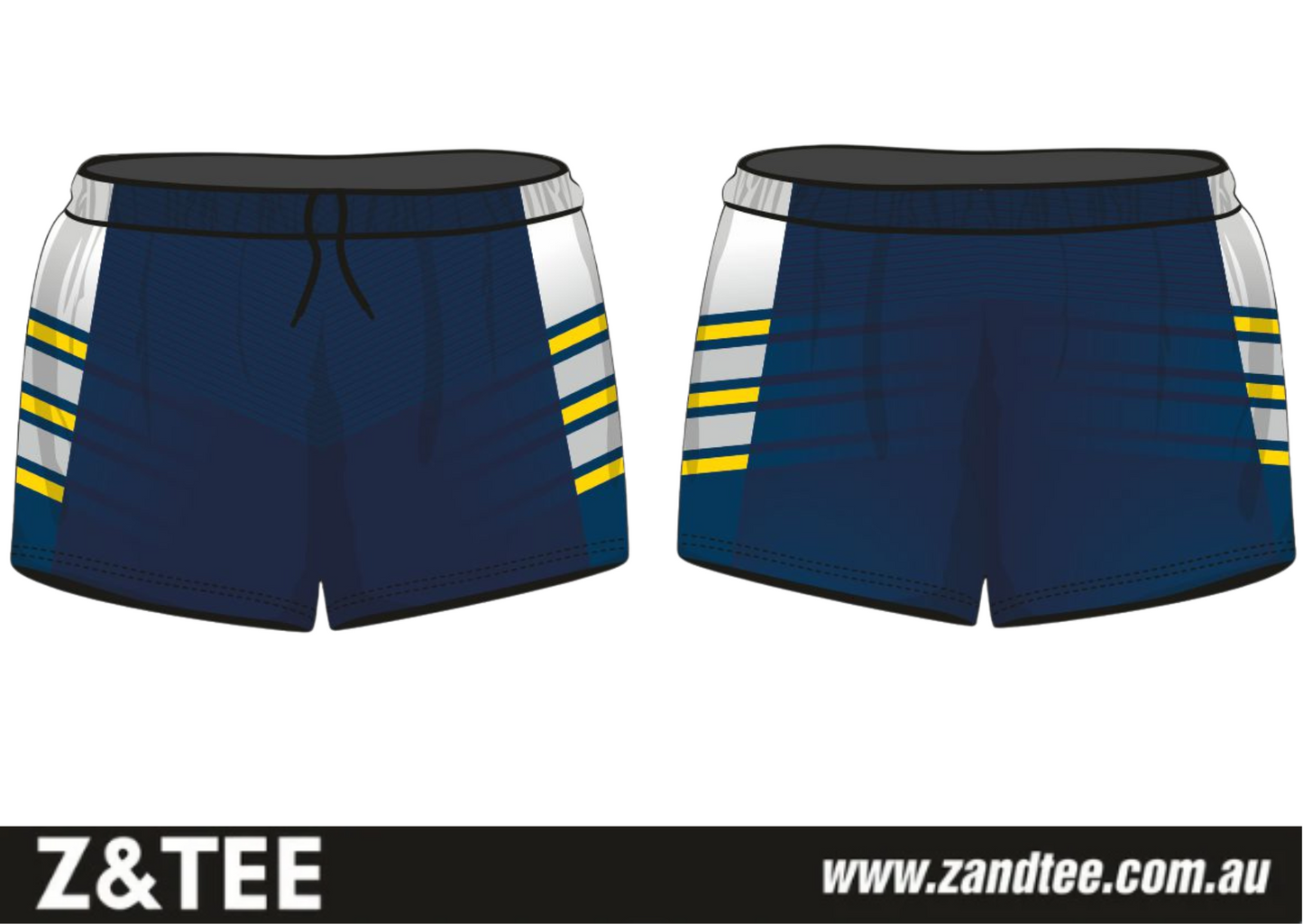 Rugby Shorts | Navy Yellow ★Pre-Order★ Z and TEE COUNTRY WESTERN DESIGNS Fishing shorts KID'S DESIGNS MEN'S DESIGNS Navy New Design quick dry yellow