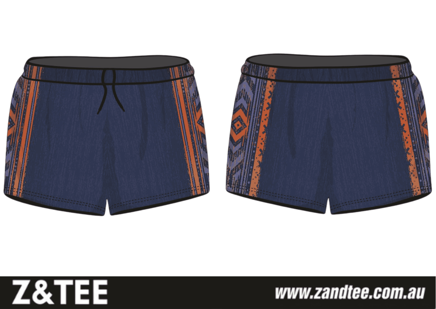 Rugby Shorts | Western Aztec Navy ★Pre-Order★ Z and TEE Aztec brown COUNTRY WESTERN DESIGNS Fishing shorts KID'S DESIGNS MEN'S DESIGNS Navy New Design POCKETS quick dry