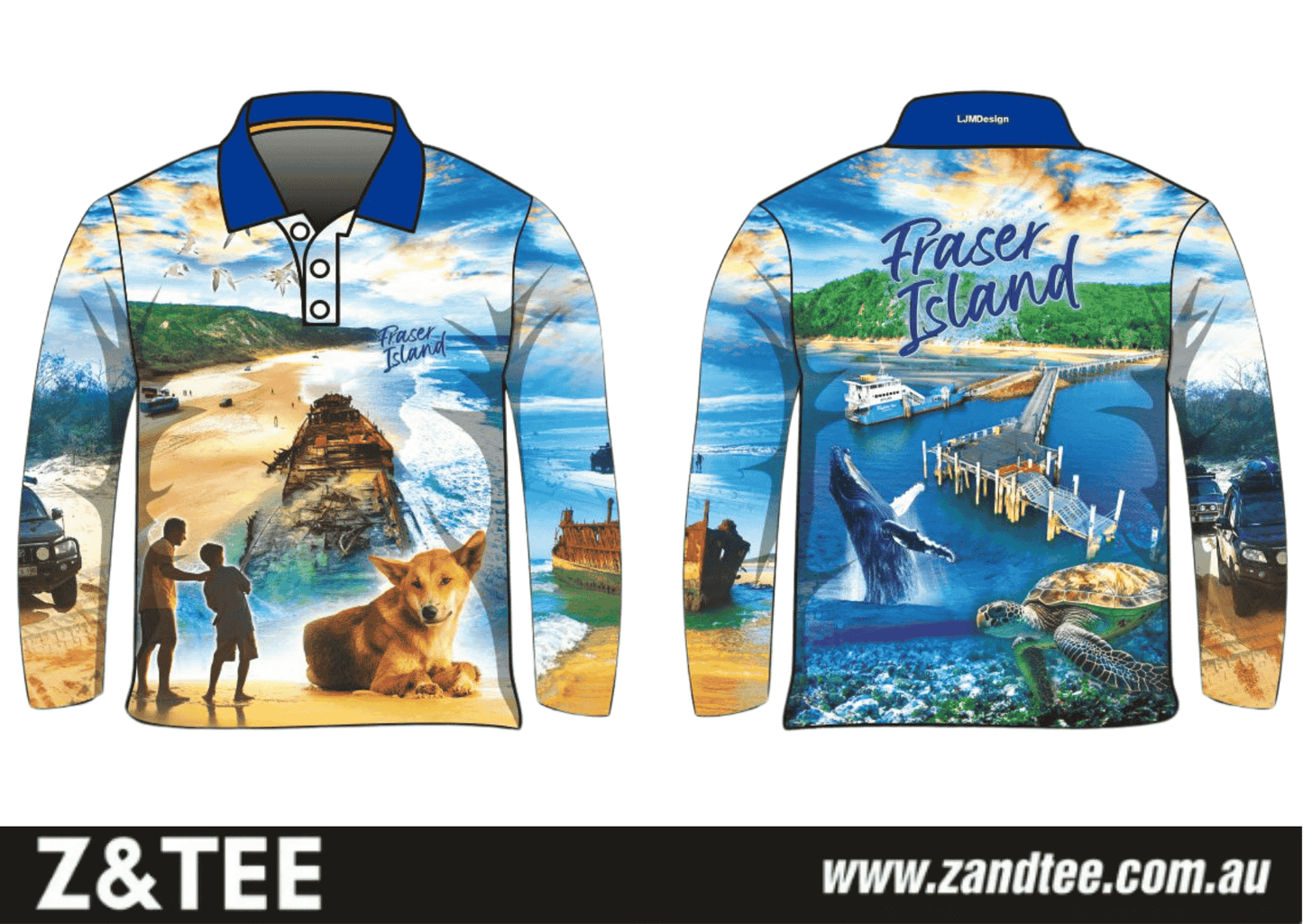Fraser Island | Fraser Island (K'gari) Tour Fishing Shirt ★Pre-Order★ Z and TEE 4x4 boy boys camping fishing FRASER ISLAND DESIGNS K'gari men MEN'S DESIGNS mens New Design Preorder quick dry spo-default spo-disabled sun sun shirt sun shirts sunsafe travel uv