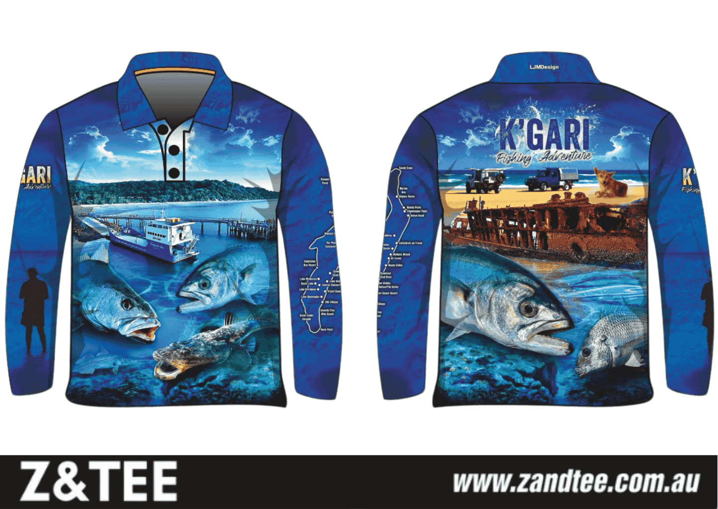 Fraser Island | K'gari Fishing Adventure Shirt ★Pre-Order★ Z and TEE 4x4 boy boys camping FISH DESIGNS fishing FRASER ISLAND DESIGNS K'gari men MEN'S DESIGNS mens New Design Preorder quick dry spo-default spo-disabled sun sun shirt sun shirts sunsafe travel uv
