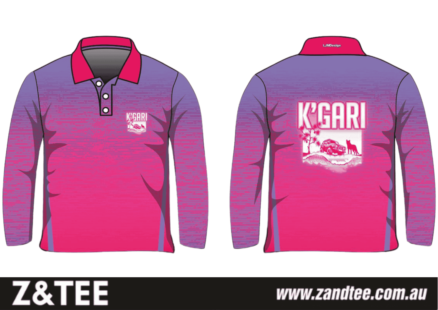 Fraser Island | K'gari Beach Wave Pink Fishing Shirt ★Pre-Order★ Z and TEE 4x4 Aussie Australiana FRASER ISLAND DESIGNS GIRL'S DESIGNS K'gari matching dress New Design pink purple quick dry SUN SAFE UPF WOMEN'S DESIGNS womens