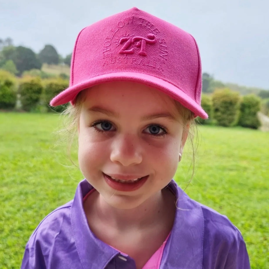 Z&Tee Follow the Sun | Pink Ponytail Trucker Cap Z and TEE Australia Country Trucker Follow the Sun HAT KID'S DESIGNS pink ponytail cap Trucker western WOMEN'S DESIGNS z&tee