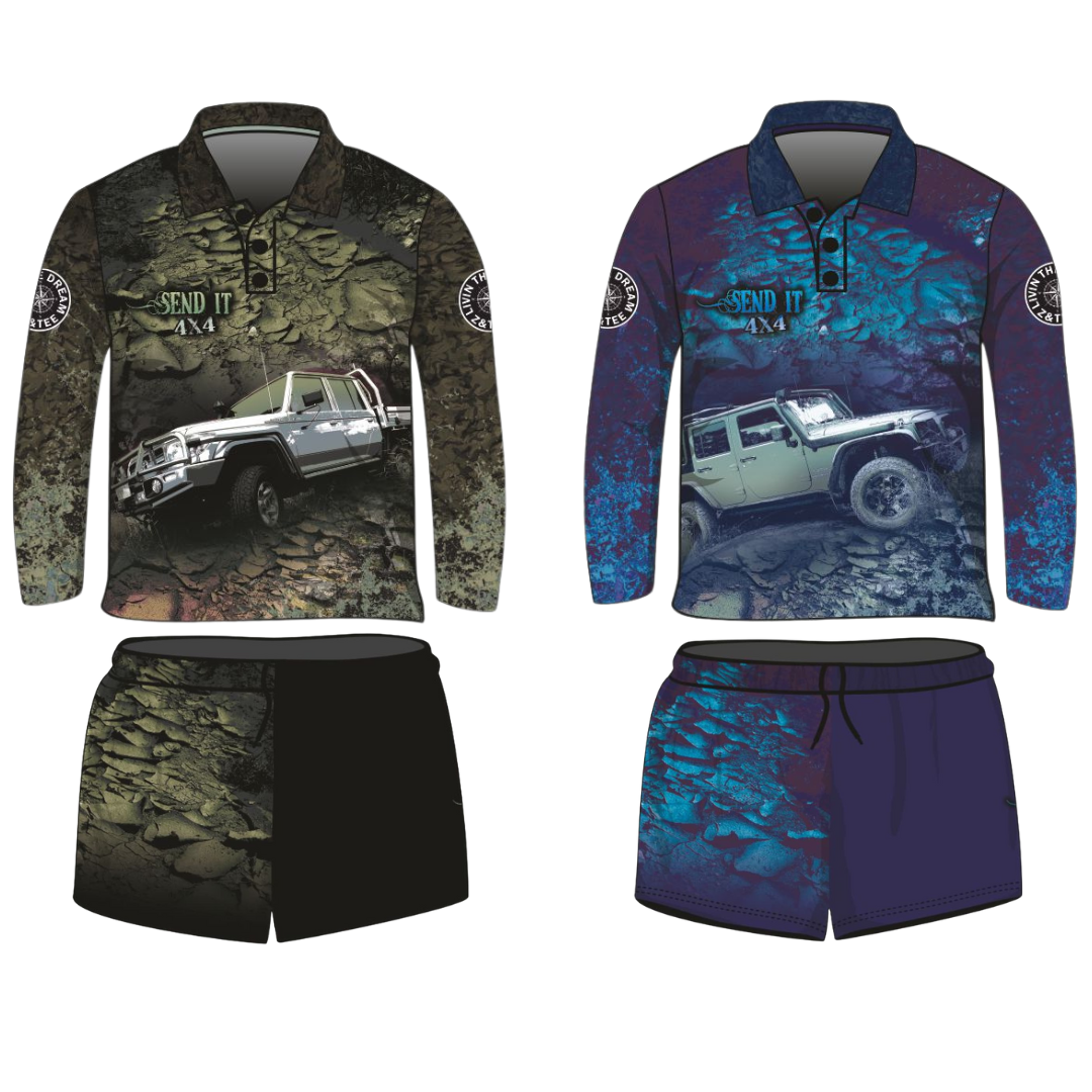 Rugby Shorts | Send It 4x4 Blue ★Pre-Order★