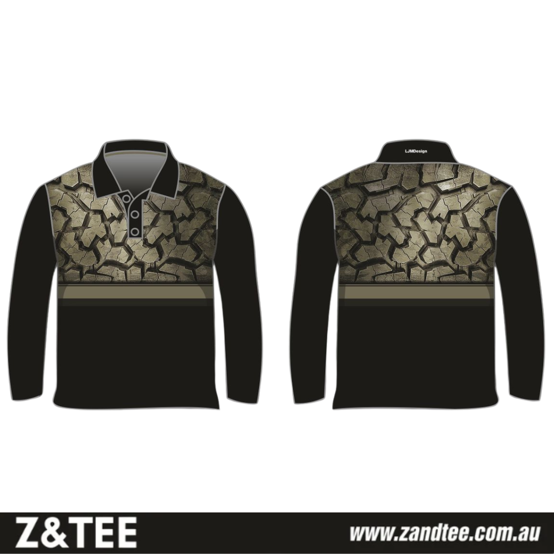 4X4 | Tyre Tread - Khaki Fishing Shirt ★Pre-Order★