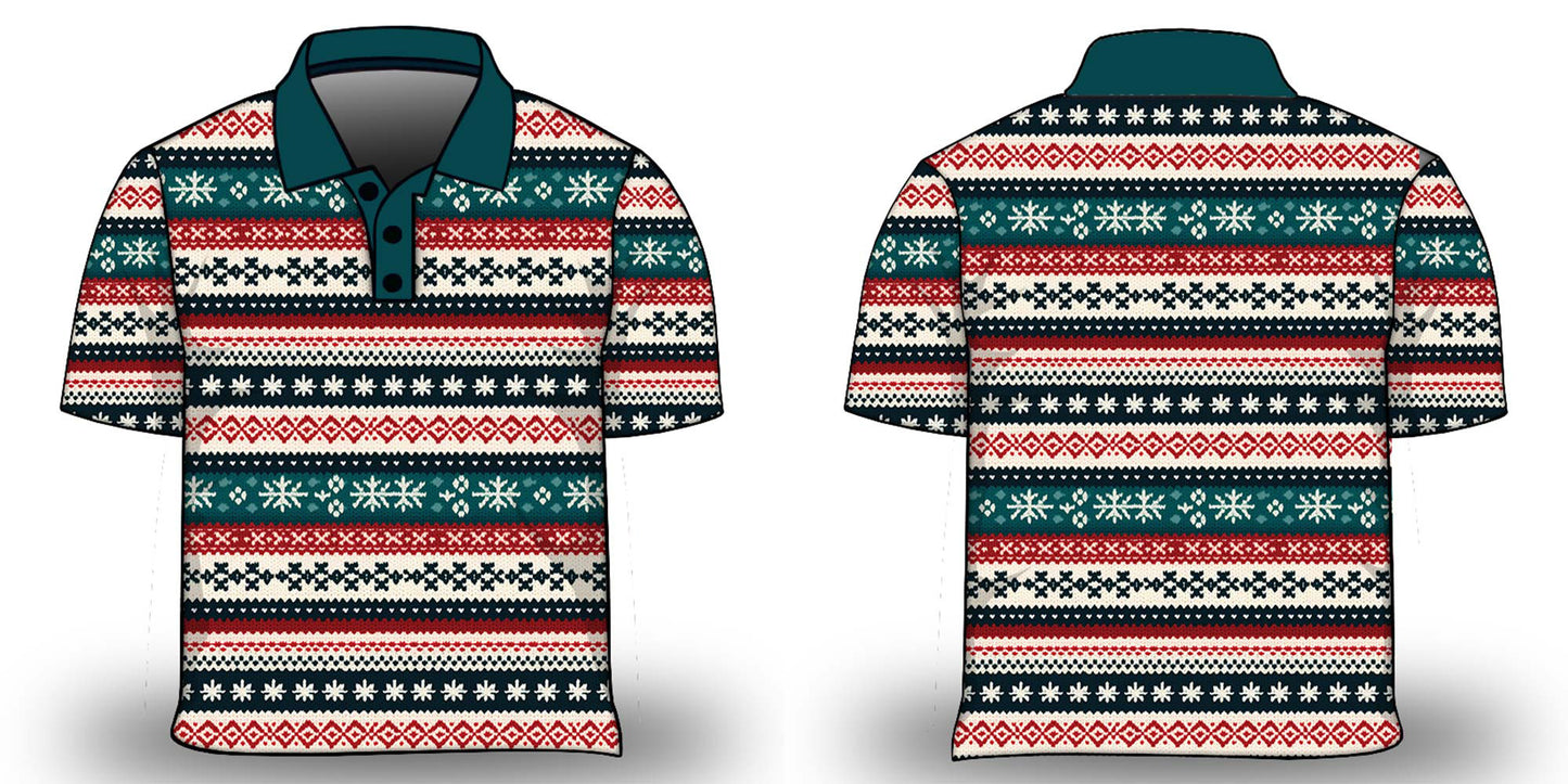 Christmas | Nordic Snowflake Ugly Christmas Fishing Shirt - Arrives before Christmas