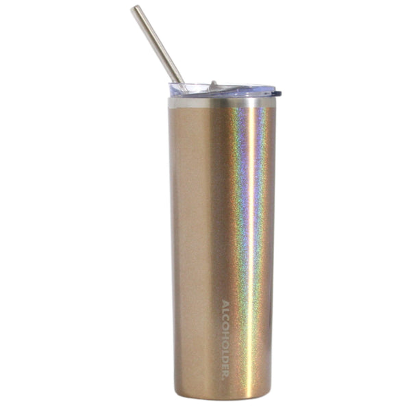 SKNY Rose Gold Glitter Slim Vacuum Insulated Skinny Tumbler - 590ml (20oz) Rose Gold (Glitter) Z and TEE lastchance