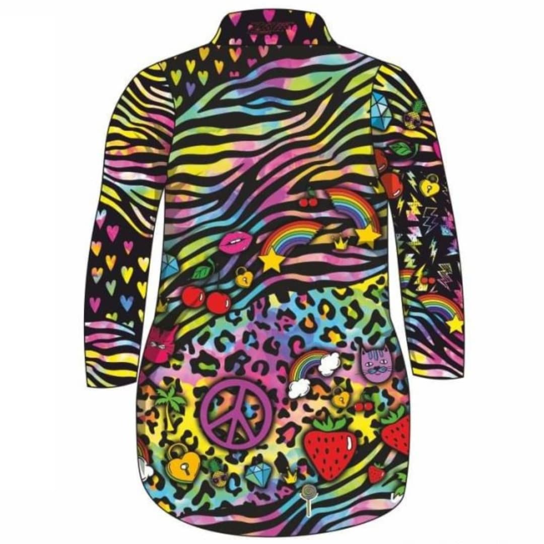 Kids | Girl Squad Lifestyle Fishing Dress Z and TEE Beach Dress black Fun GIRL'S DESIGNS in stock KIDS Multi Colour POCKETS quick dry rainbow SUN SAFE UPF WOMEN'S DESIGNS