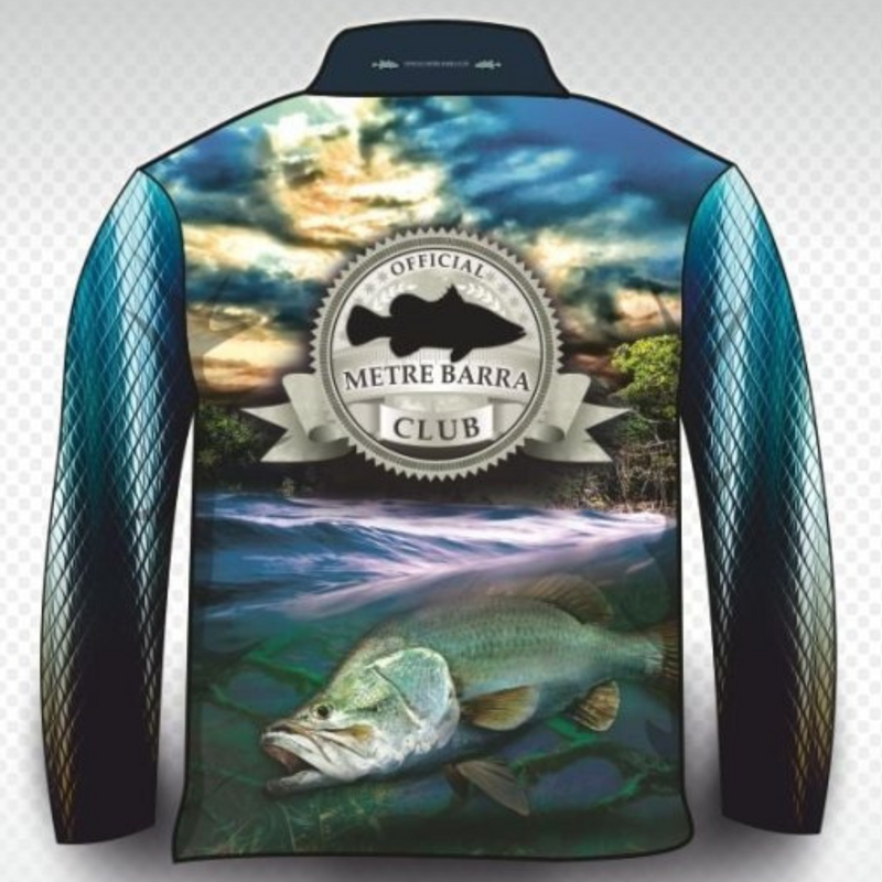 ☆Pre-Order☆ Fishing Barramundi  Metre Barra Club Fishing Shirt