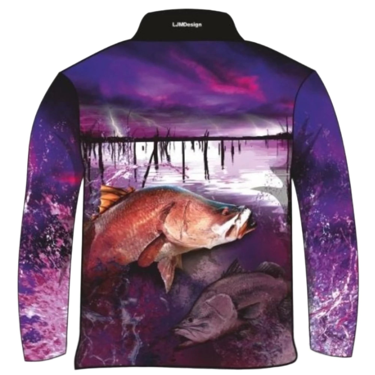 Fishing | Barramundi Tinaroo Barra Purple Fishing Shirt ★Pre-Order★ Z and TEE barramundi FISH DESIGNS GIRLS DESIGNS pink purple quick dry SUN SAFE UPF WOMEN'S DESIGNS womens