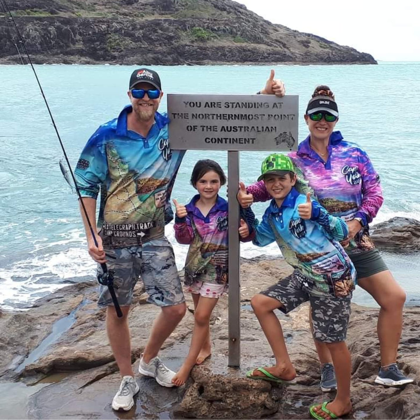 Cape York | Cape York Tour Pink Fishing Shirt ★Pre-Order★ Z and TEE Aussie Aussie Map camping cape york GIRL'S DESIGNS KIDS pink purple quick dry SUN SAFE tip UPF WOMEN'S DESIGNS womens