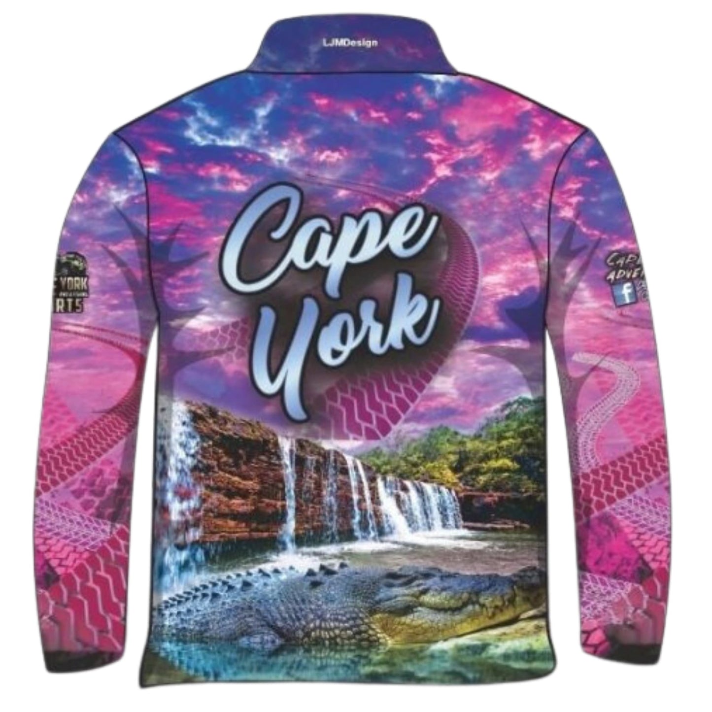 Cape York | Cape York Tour Pink Fishing Shirt ★Pre-Order★ Z and TEE Aussie Aussie Map camping cape york GIRL'S DESIGNS KIDS pink purple quick dry SUN SAFE tip UPF WOMEN'S DESIGNS womens