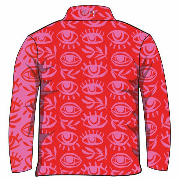 Vacay | Santorini Fishing Shirt ★Pre-Order★ Z and TEE matching dress pink quick dry red SUN SAFE UPF WOMEN'S DESIGNS womens