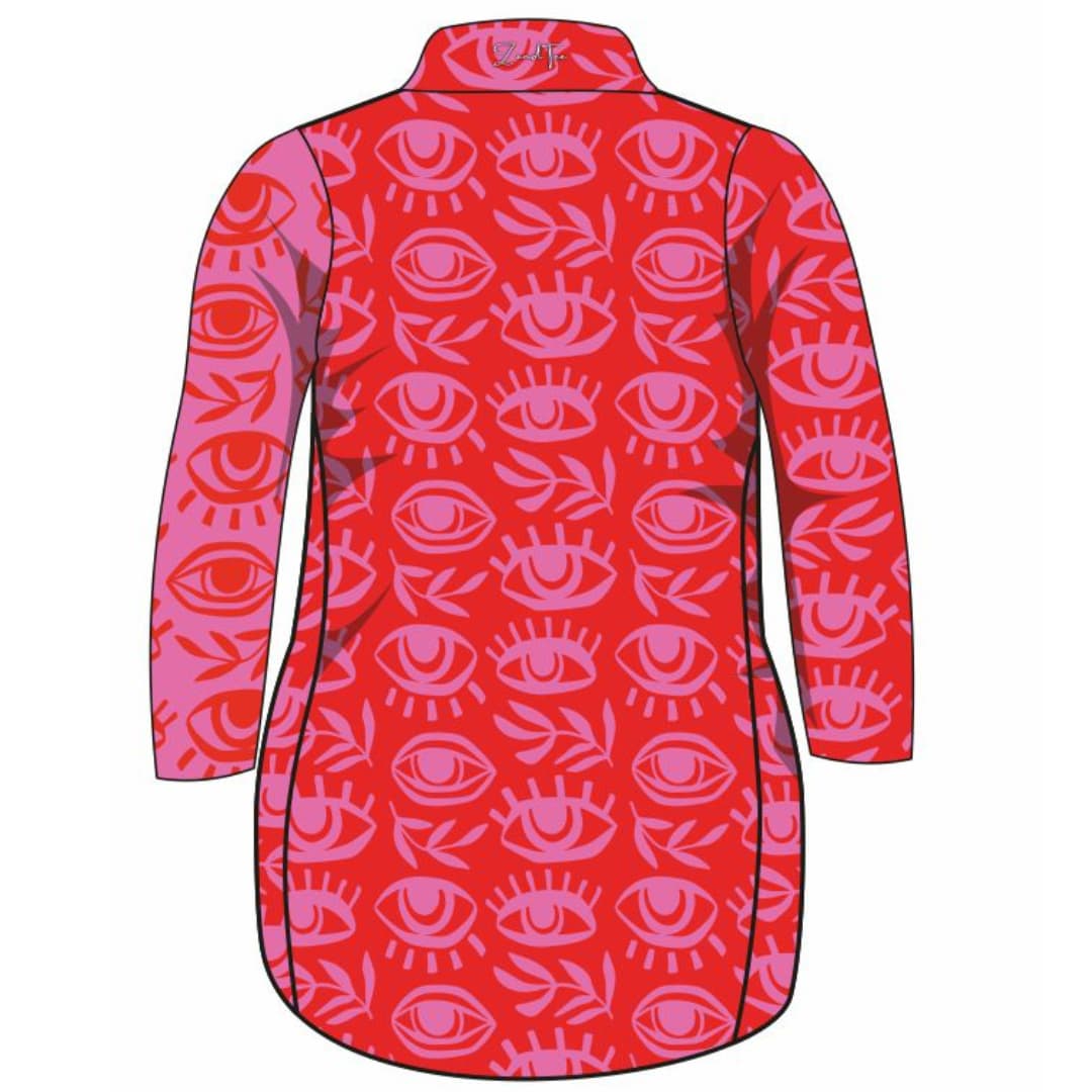 Vacay | Santorini Lifestyle Fishing Dress ★Pre-Order★ Z and TEE Beach Dress cruise GIRL'S DESIGNS Matching Shirt pink POCKETS quick dry red SUN SAFE UPF WOMEN'S DESIGNS