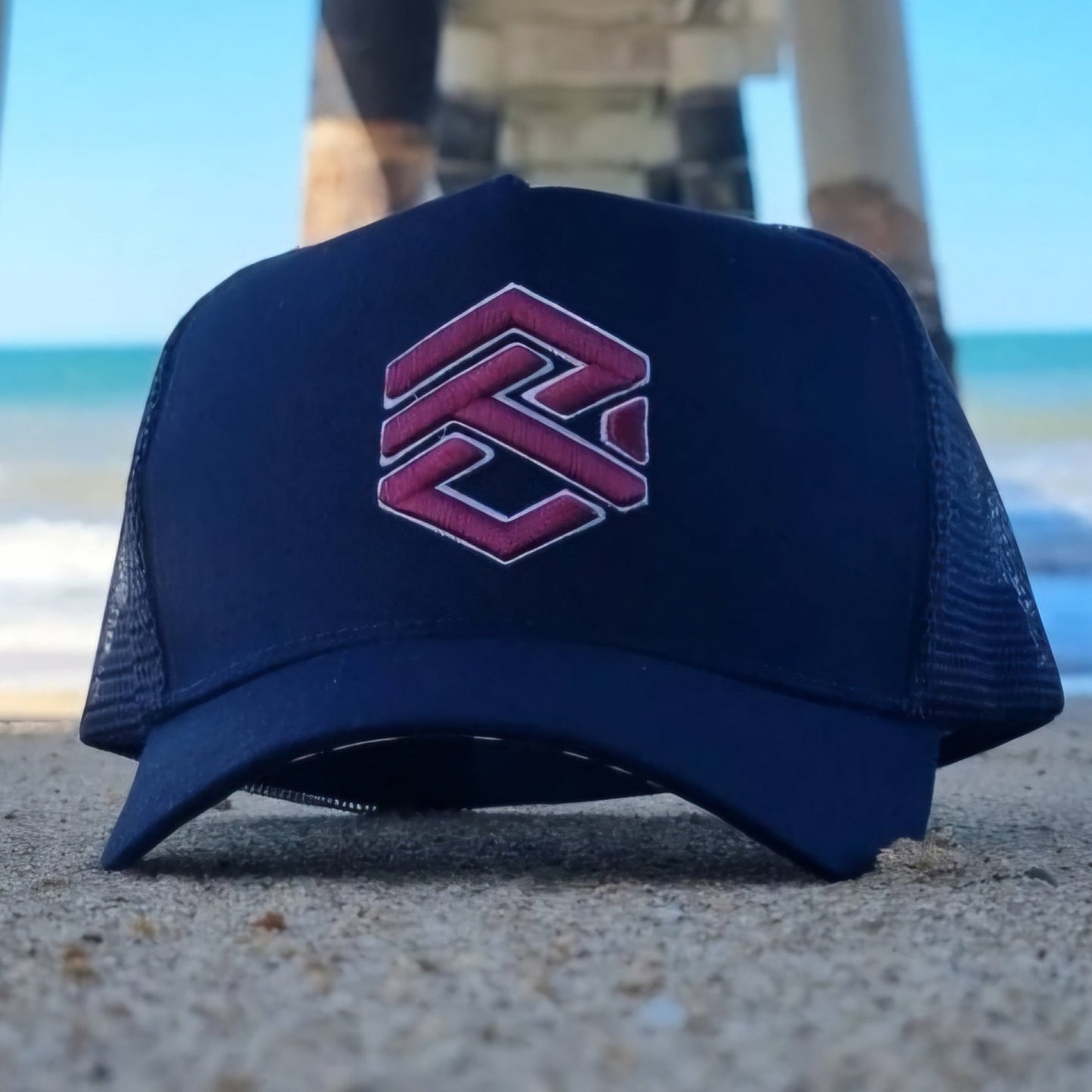 Z&Tee Urban | Navy / Maroon Trucker Cap Z and TEE Country Trucker HAT KID'S DESIGNS maroon MEN'S DESIGNS Navy Trucker western z&tee