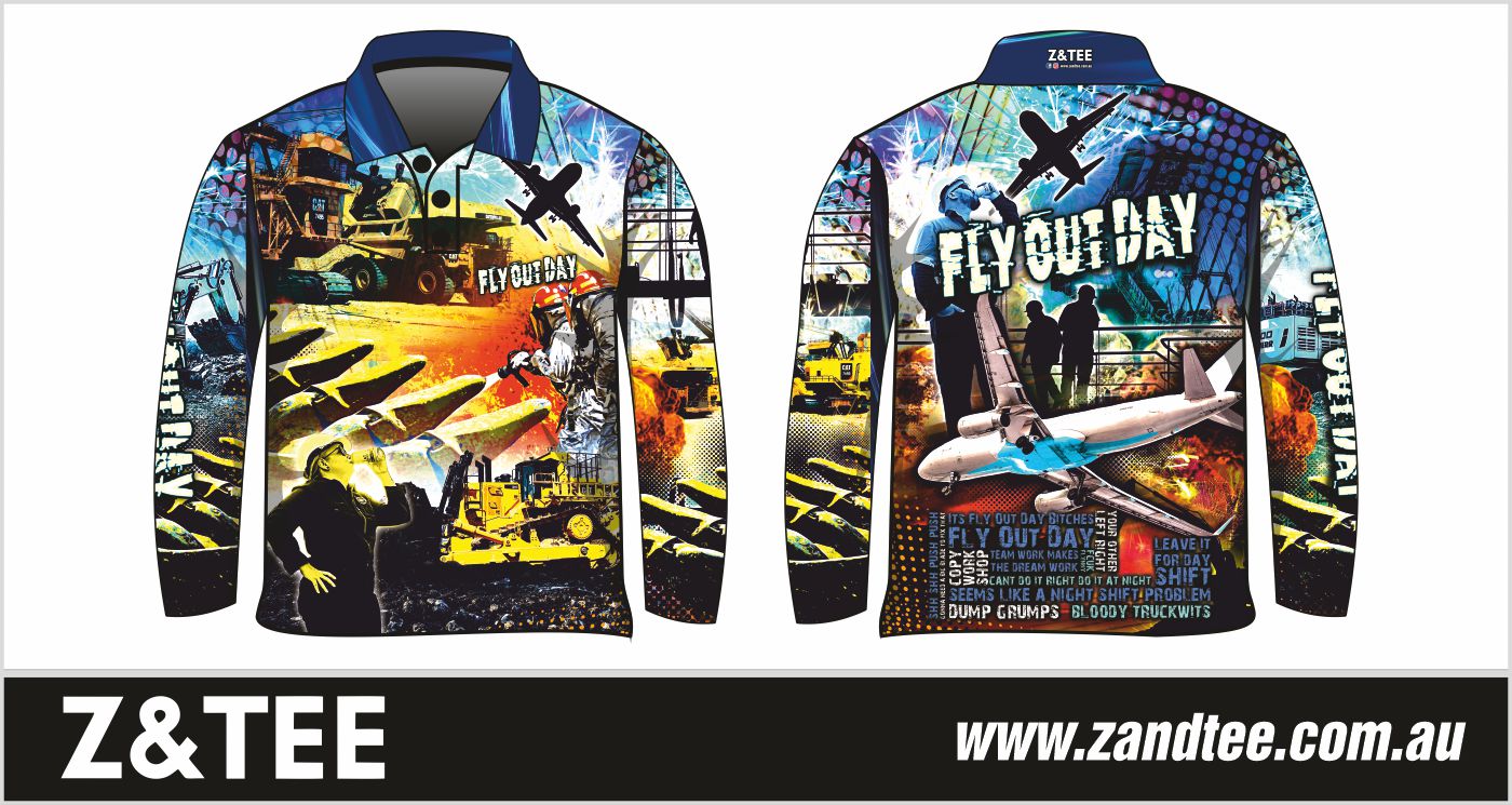 Mens | Fly Out Day Fishing Shirt ★Pre-Order★ Z and TEE camping fishing men mens MEN’S DESIGNS Preorder quick dry spo-default spo-disabled sun sun shirt sun shirts sunsafe uv