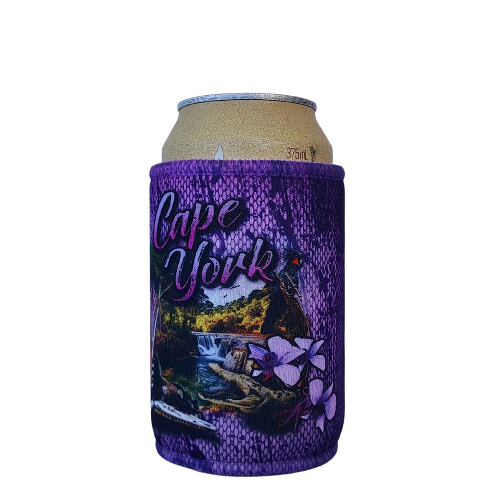 Cape York Discovery - Purple Cooler Z and TEE Accessory Aussie Australia Australia Day Australian Australiana can can cooler can holder cape york CAPE YORK DESIGNS HIM ALL in stock lastchance spo-default spo-disabled stubby cooler stubby holder