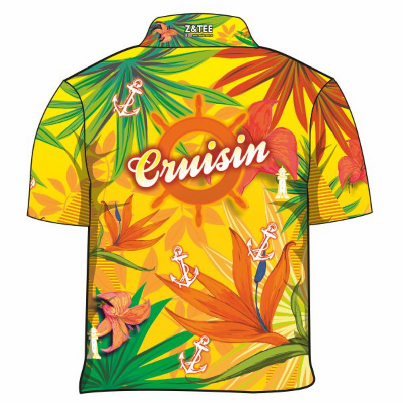 Tropical | Cruisin Yellow Tropical Hawaiian Party Cruise Short Sleeve Shirt Z and TEE BUY2SHIRTS Cruise Cruising Floral Flowers Hawaiian Hawiian HER ALL HIM ALL in stock lastchance LJM MATCHING men mens quick dry Ship spo-default spo-disabled sun sun shirt sun shirts sunsafe Tropical TROPICAL DESIGNS uv