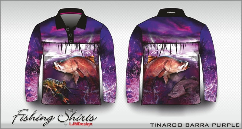 Barramundi - Tinaroo Barra Purple Fishing Shirt ☆ Pre-Order