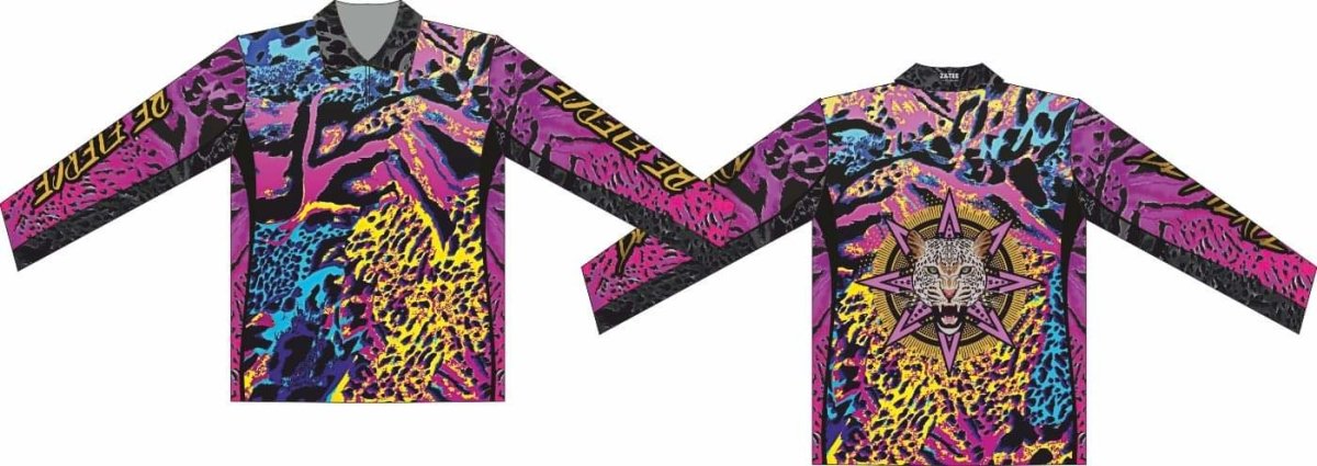 Leopard Print | Wild Side Be Fierce Fishing Shirt ★Pre-Order★ Z and TEE camping fishing KIDS ladies Ladies Fishing Ladies Fishing Shirt Lady Leopard leopard print PATTERN AND PLAIN DESIGNS Preorder PURPLE quick dry spo-default spo-disabled sun sun shirt sun shirts sunsafe uv Women WOMEN'S DESIGNS womens
