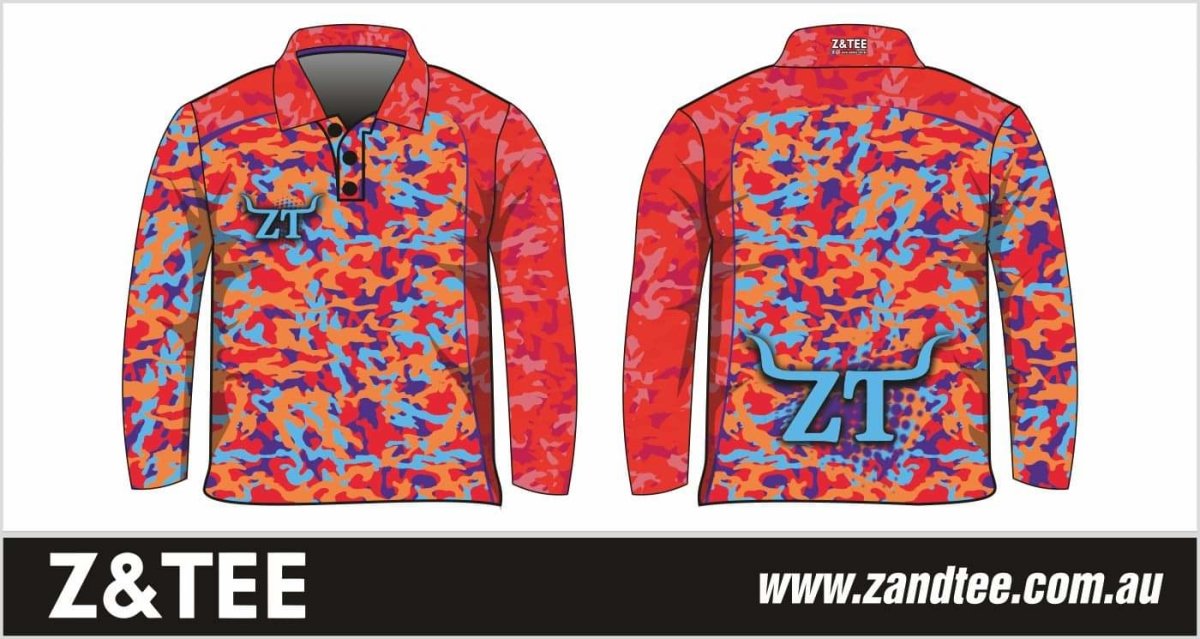 Kids | Camo Scout Red Fishing Shirt ★Pre-Order★ Z and TEE BOYS DESIGNS camping fishing hunting KIDS men mens PATTERN AND PLAIN DESIGNS pig hunting Preorder quick dry spo-default spo-disabled sun sun shirt sun shirts sunsafe uv