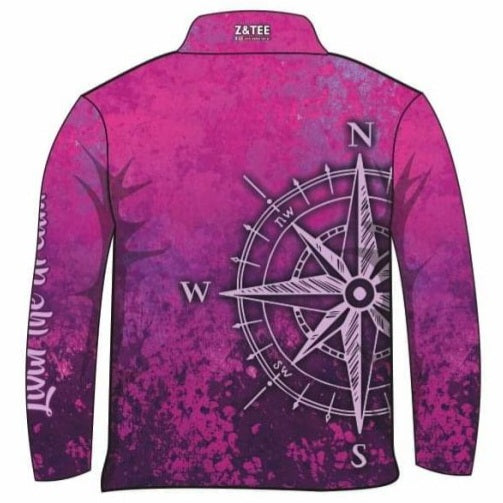 ★Pre-Order★ Compass Purple Pink Fishing Shirt