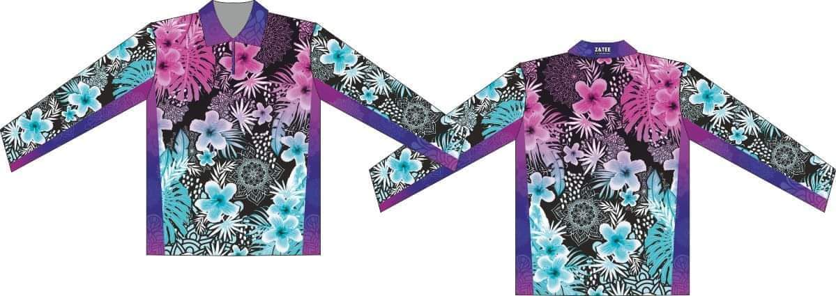 Mandala | Maldives Tropical Fishing Shirt ★Pre-Order★ Z and TEE black camping cruise fishing FLORAL flowers GIRL'S DESIGNS KIDS MANDALA Preorder purple quick dry spo-default spo-disabled sun sun shirt sun shirts sunsafe Tropical TROPICAL DESIGNS uv white WOMEN'S DESIGNS womens