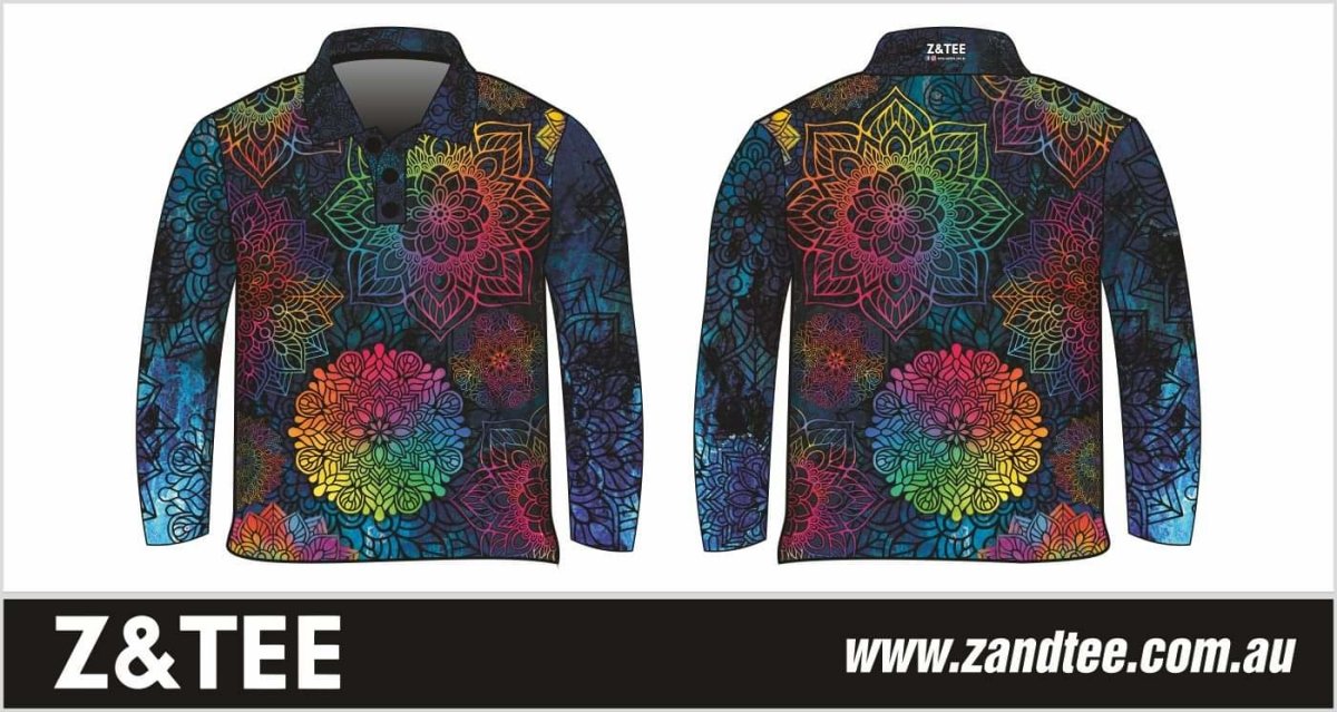 Mandala | Kaleidoscope Fishing Shirt ★Pre-Order★ Z and TEE camping fishing KIDS MANDALA men mens Preorder quick dry spo-default spo-disabled sun sun shirt sun shirts sunsafe uv WOMEN'S DESIGNS womens