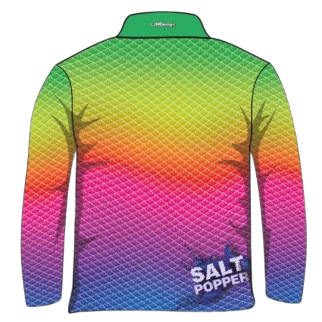 Pattern | Salt and Popper Bright Lure Rainbow Fishing Shirt ★Pre-Order★ Z and TEE camping custom FISHING GIRL GIRL'S DESIGNS Girl's Fishing Girls KIDS PATTERN AND PLAIN DESIGNS Preorder quick dry spo-default spo-disabled sun sun shirt sun shirts sunsafe uv Women WOMEN'S DESIGNS Women's Fishing Women's Fishing Shirt womens