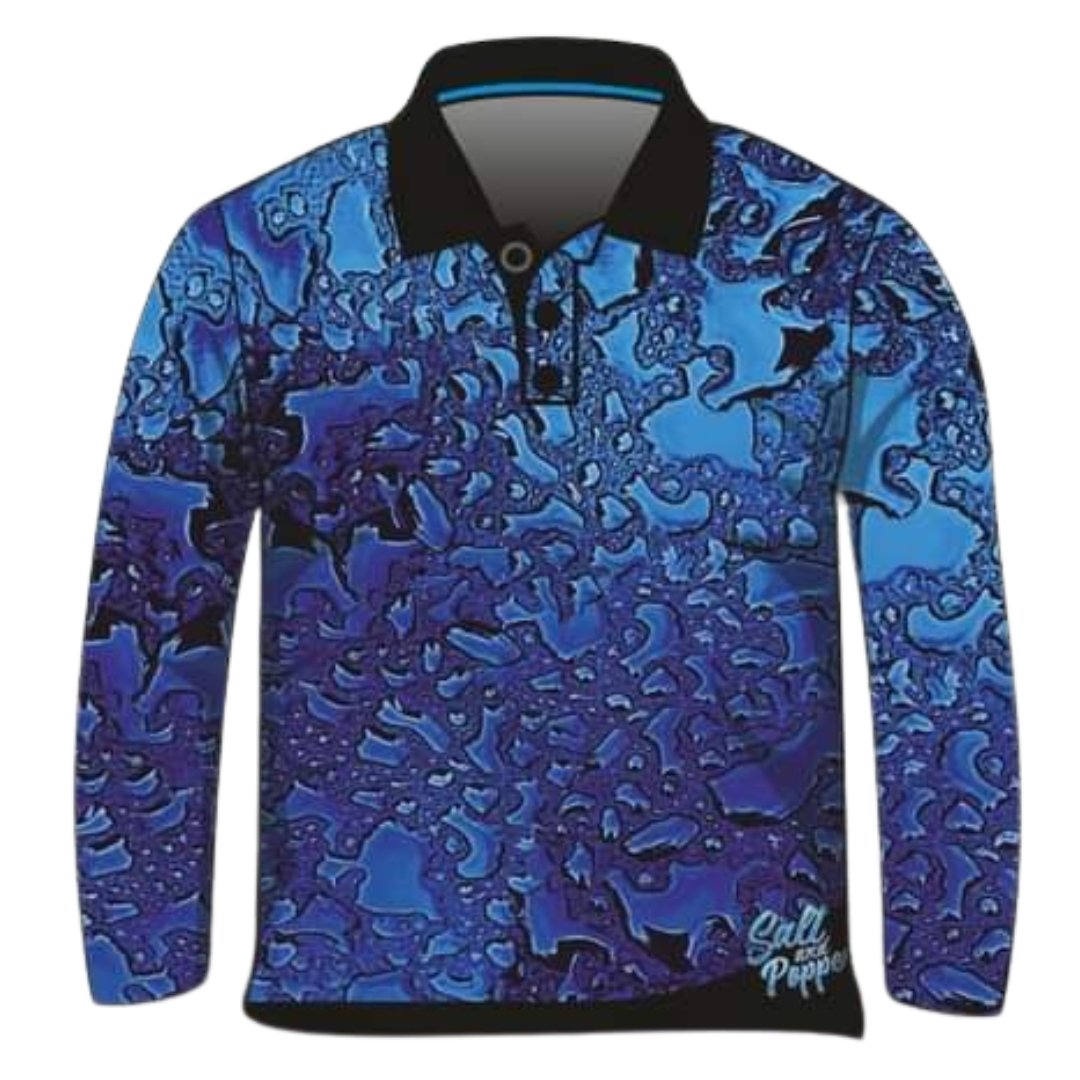 Pattern | Water Beading Blue Fishing Shirt ★Pre-Order★ Z and TEE BOYS DESIGNS camping fishing men MEN'S DESIGNS mens PATTERN AND PLAIN DESIGNS plain plain colour Preorder quick dry spo-default spo-disabled sun sun shirt sun shirts sunsafe uv