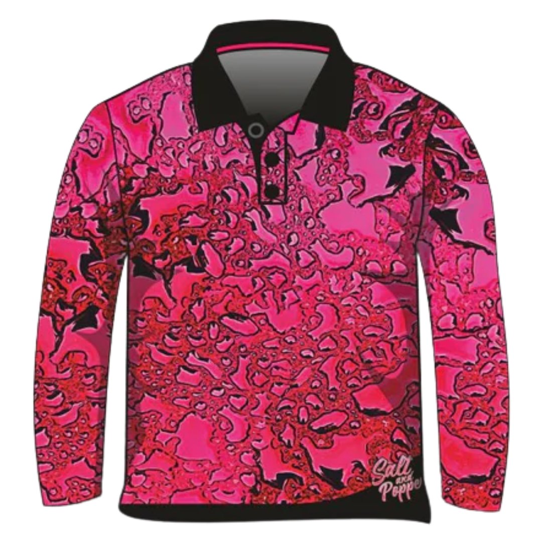 Pattern | Water Beading Pink Fishing Shirt ★Pre-Order★ Z and TEE camping fishing men PATTERN AND PLAIN DESIGNS plain plain colour Preorder quick dry spo-default spo-disabled sun sun shirt sun shirts sunsafe uv womens
