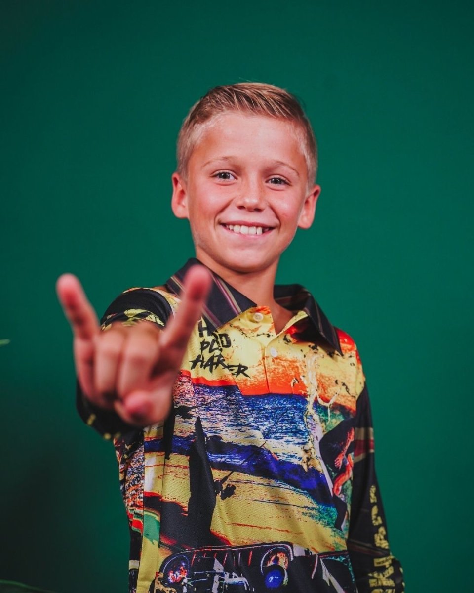 Extreme | Work Hard Play Harder Yellow Fishing Shirt ★Pre-Order★ Z and TEE 4x4 beach BOYS DESIGNS dirt bike Fisherman jet ski KIDS MEN'S DESIGNS mens motorbike offroad quick dry racecar SUN SAFE UPF Work Hard xtreme