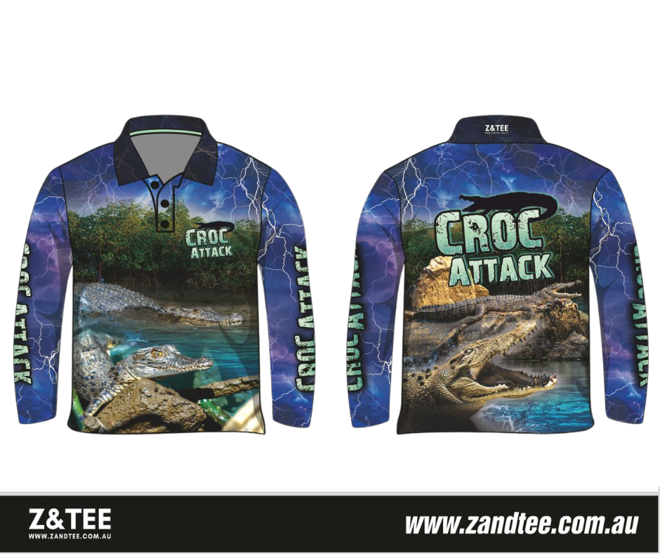 Mens | Croc Attack Fishing Shirt ★Pre-Order★