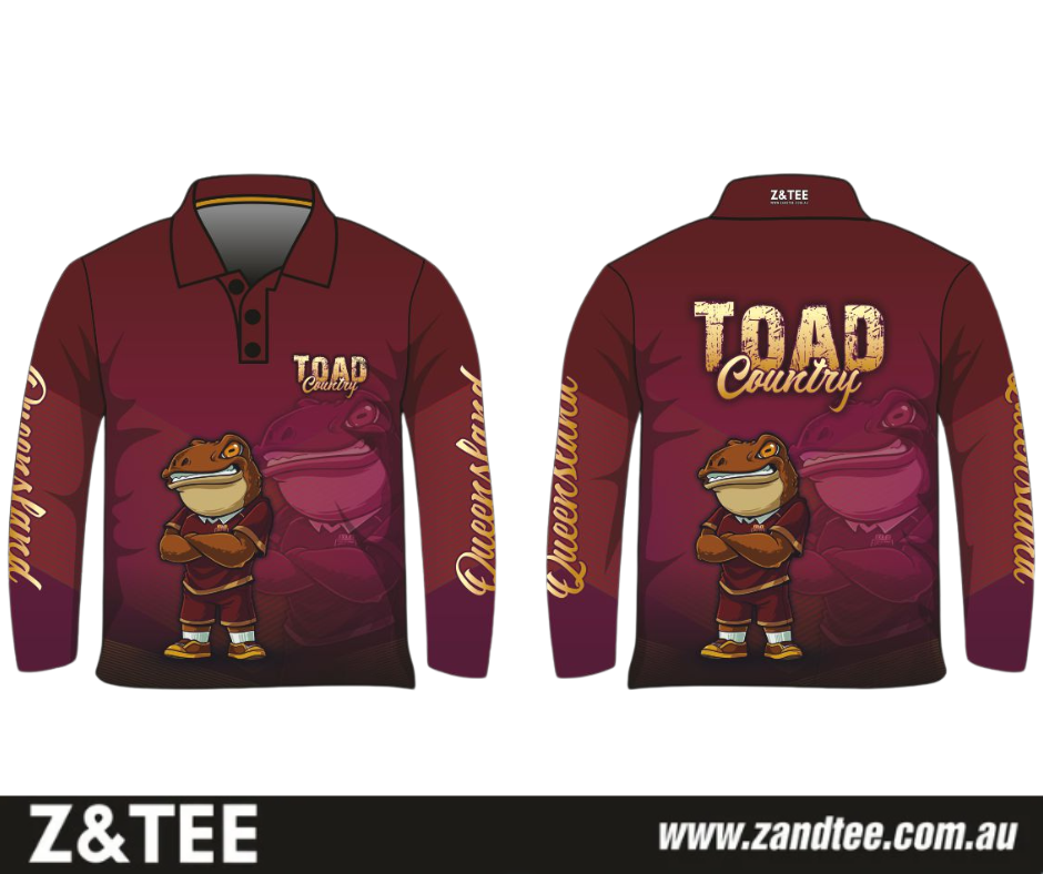 Footy | QLD Maroons Toad Country Fishing Shirt v2 ★Pre-Order★