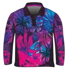 Tropical | Cheers to the Weekend Tropical Fishing Shirt ★Pre-Order★ Z and TEE blue cruise Floral pink purple quick dry SUN SAFE tropical UPF WOMEN'S DESIGNS womens