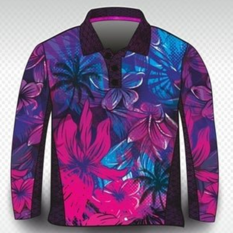 ★Pre-Order★ Cheers to the Weekend Tropical Shirt Long or Short Sleeve Z and TEE blue camping fishing FLORAL flowers LJM pink Preorder purple quick dry spo-default spo-disabled sun sun shirt sun shirts sunsafe tropical uv Women womens