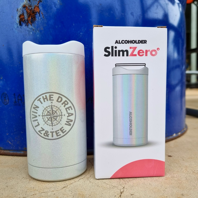 SlimZero Unicorn Sparkles Glitter Slim Can Cooler - Z&Tee Z and TEE alcoholder brumate stanley swig yeti