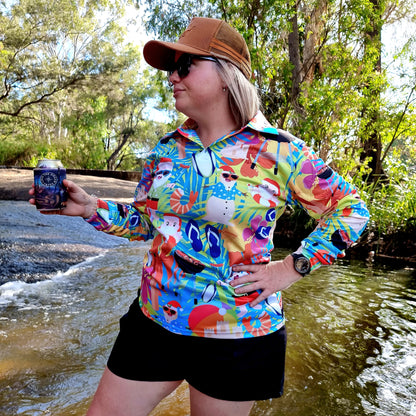 Christmas | Tropical Christmas Fishing Shirt - In Stock